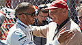 Niki Lauda con Lewis Hamilton