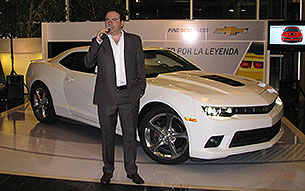 Presentación del Chevrolet Camaro 2014 por parte de Pablo Ramos, Gerente de GM Uruguay y Paraguay